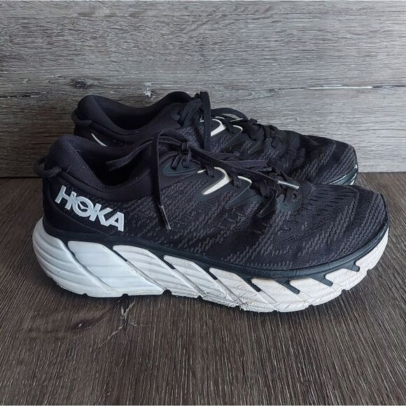 HOKA One One Gaviota 4 Men's Black Running Shoes 9.5 Wide - Picture 1 of 11